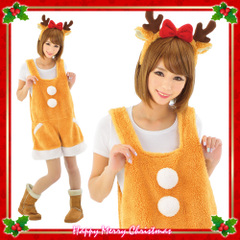 ふわもこトナカイちゃん　[クリスマス　コスプレ　サンタ、プチコスプレ、アニマル]【_1539】