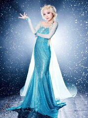 【送料無料】アナと雪の女王 ドレス エルサ コスチューム コスプレ 衣装 大人用 レディス 女性用 Disney ディズニー ハロウィン 仮装
